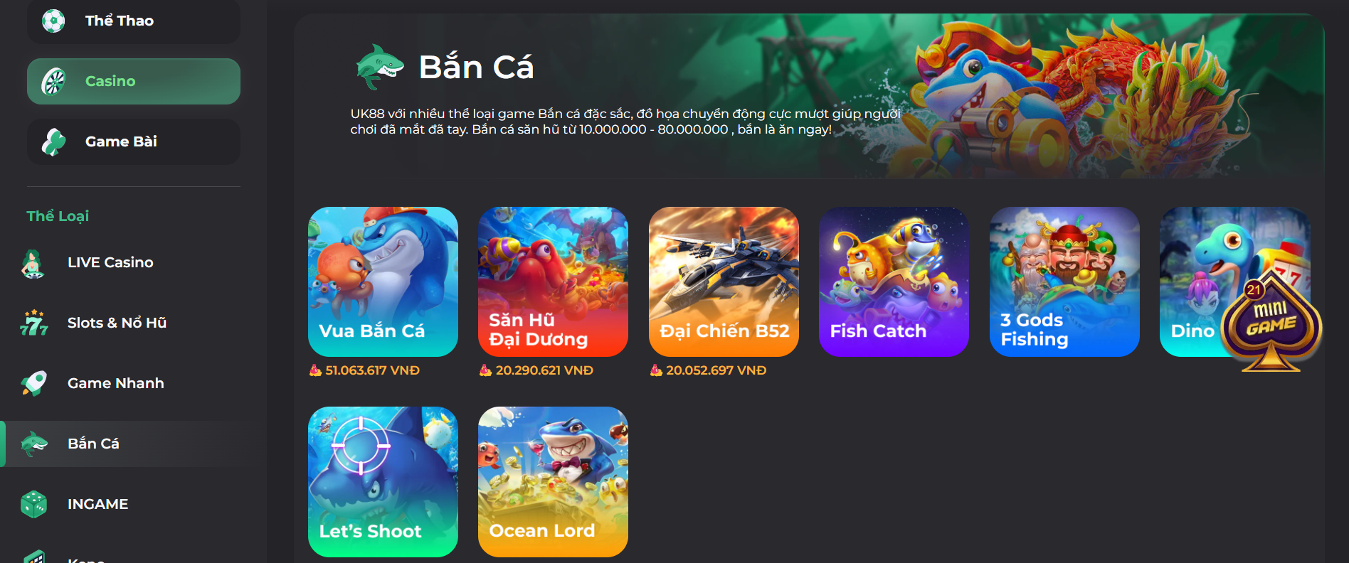 Giới thiệu về game Ocean Lord tại UK88