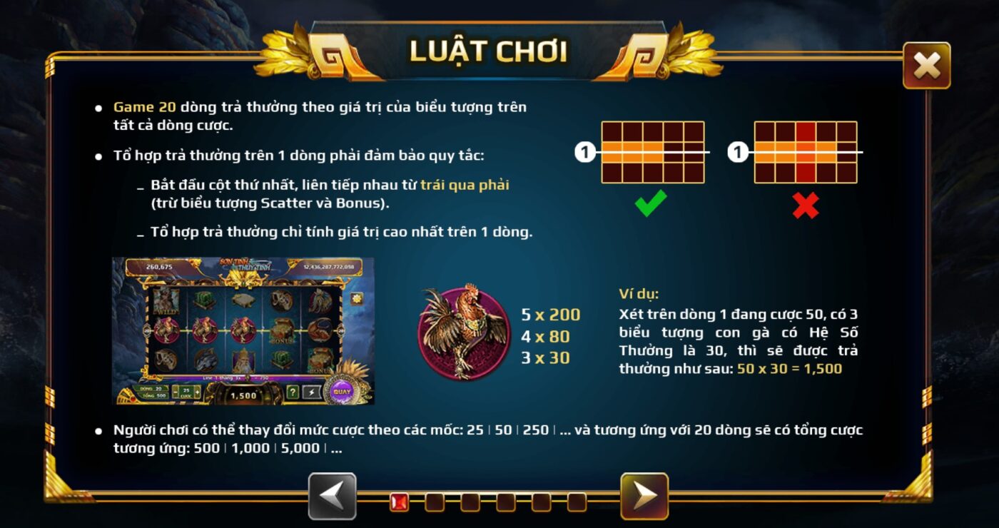 Giới thiệu về luật chơi của Sơn tinh thuỷ tinh tại nha cai UK88 