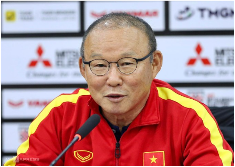 HLV Park Hang-seo trả lời họp báo sáng 26/12 ở sân Mỹ Đình, trước trận Việt Nam - Malaysia ở AFF Cup 2022.