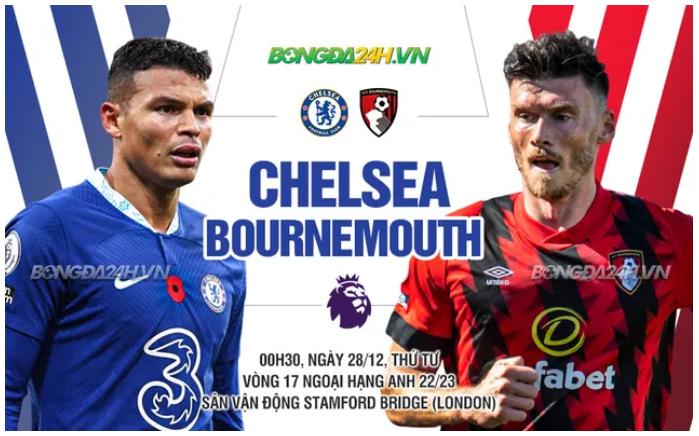 Chelsea vs Bournemouth vòng 17 Ngoại hạng Anh 2022/23